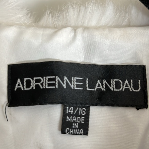 Adrienne Landau Kids sz 14/16 Rabbit Fur Coat - Picture 6 of 9